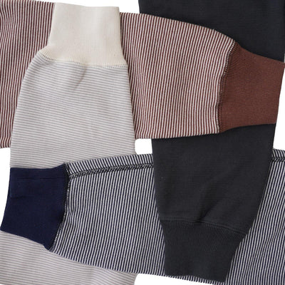 Loop & Weft SZ Vintage Pinborder Knit Double V Sweatshirt (Navy)