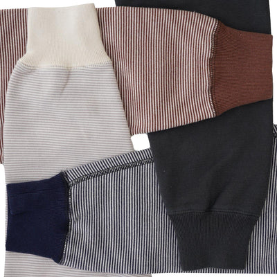Loop & Weft SZ Vintage Pinborder Knit Double V Sweatshirt (Navy)