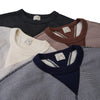 Loop & Weft SZ Vintage Pinborder Knit Double V Sweatshirt (Navy)