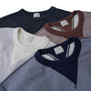 Loop & Weft SZ Vintage Pinborder Knit Double V Sweatshirt (Navy)