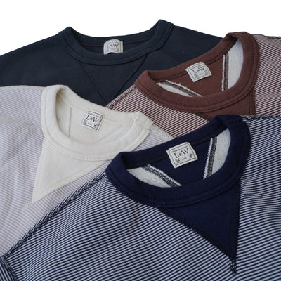 Loop & Weft SZ Vintage Pinborder Knit Double V Sweatshirt (Navy)