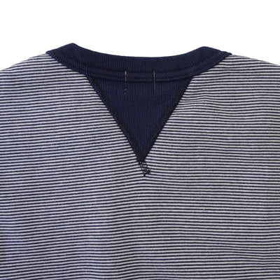 Loop & Weft SZ Vintage Pinborder Knit Double V Sweatshirt (Navy)