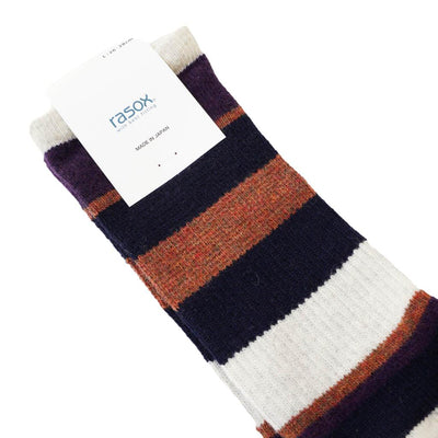 Rasox Jacquard Multi-Border Wool Crew Socks