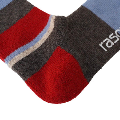 Rasox Jacquard Multi-Border Wool Crew Socks