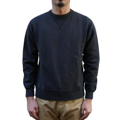 Loop & Weft SZ Vintage Pinborder Knit Double V Sweatshirt (Black)