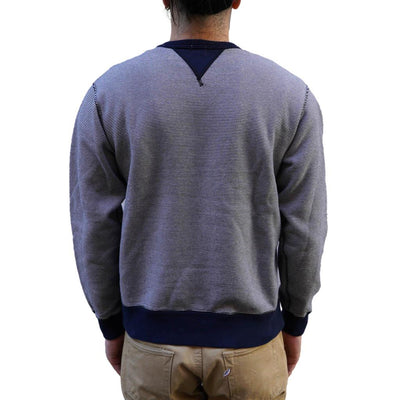 Loop & Weft SZ Vintage Pinborder Knit Double V Sweatshirt (Navy)