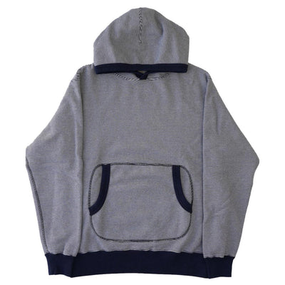 Loop & Weft SZ Vintage Pinborder Knit Hooded Sweatshirt (Navy)