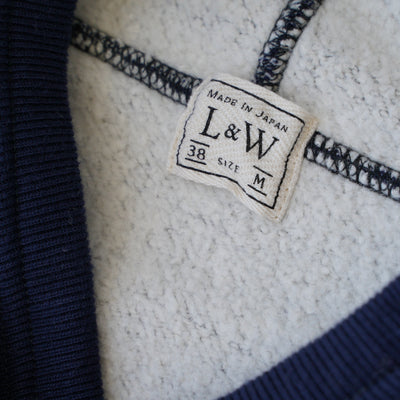 Loop & Weft SZ Vintage Pinborder Knit Hooded Sweatshirt (Navy)