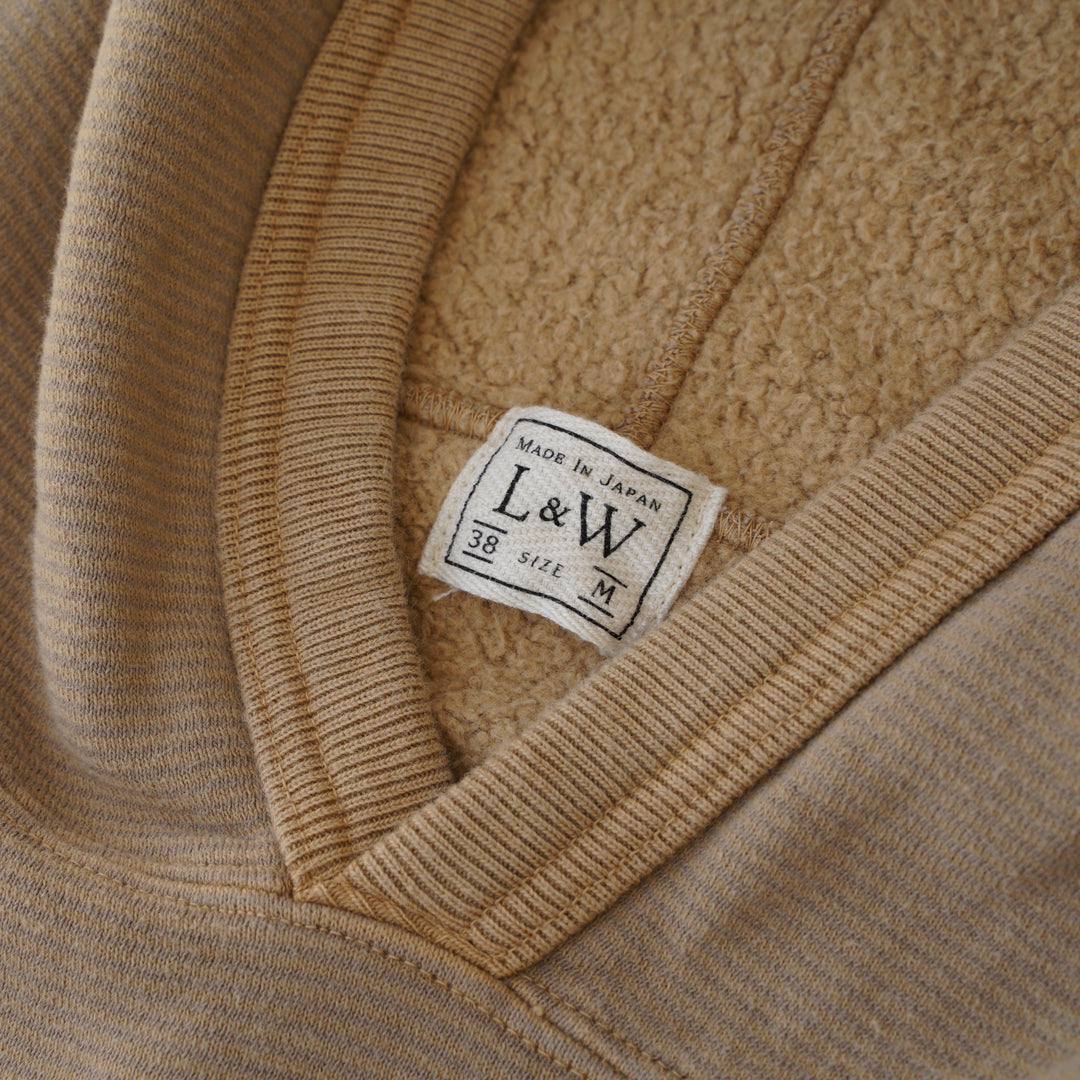 印紙1 OD+LW Kakishibu SZ Vintage Pinborder Knit Hooded Sweatshirt