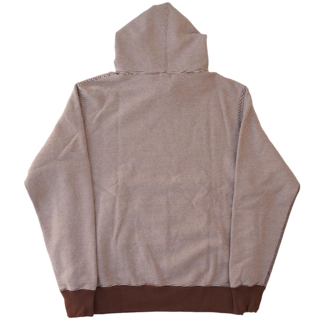 Loop & Weft SZ Vintage Pinborder Knit Hooded Sweatshirt (Brown)