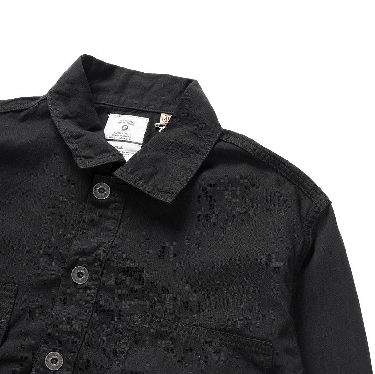 Fullcount Black US Army Denim Pullover Shirt - Okayama Denim