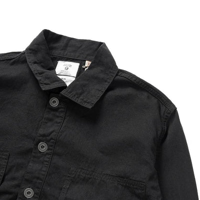 Fullcount Black US Army Denim Pullover Shirt - Okayama Denim
