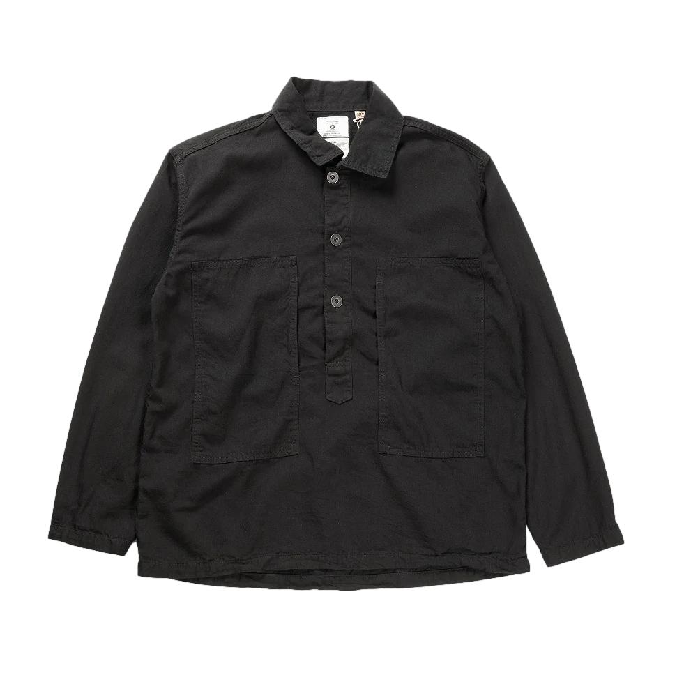 Fullcount Black US Army Denim Pullover Shirt - Okayama Denim