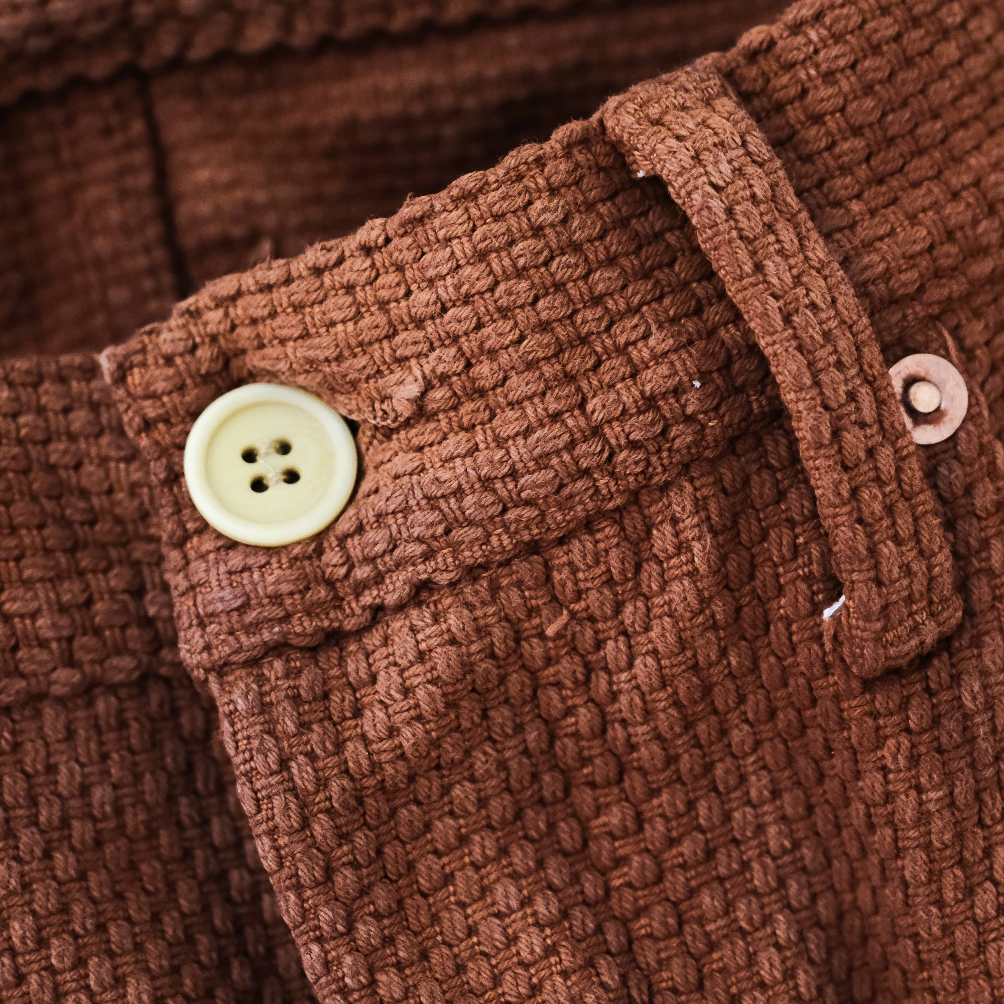Studio D'Artisan "Amami Dorozome" Sashiko Pants (Brown)