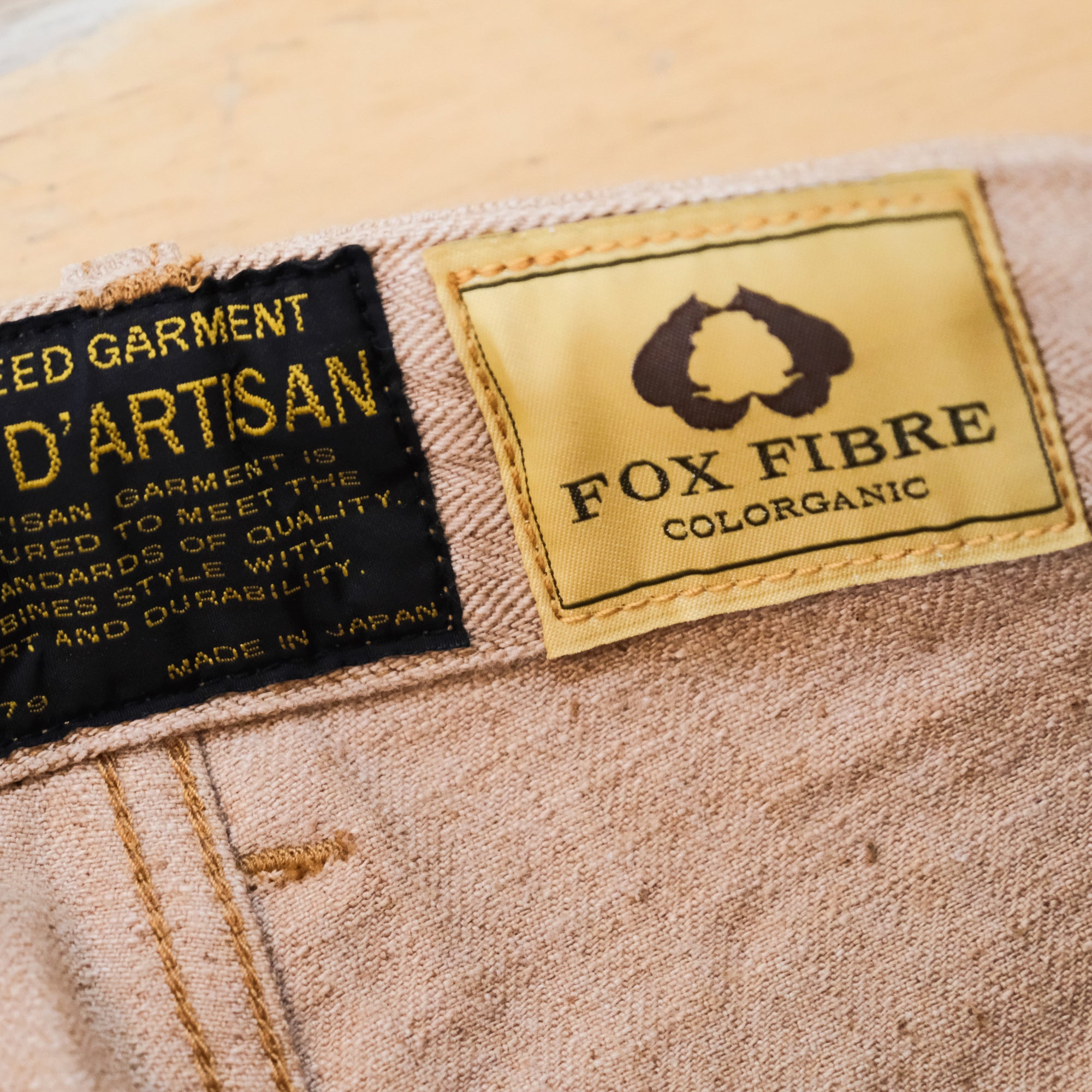 Studio D'Artisan "Fox Cotton" Herringbone Baker Pants - Okayama Denim