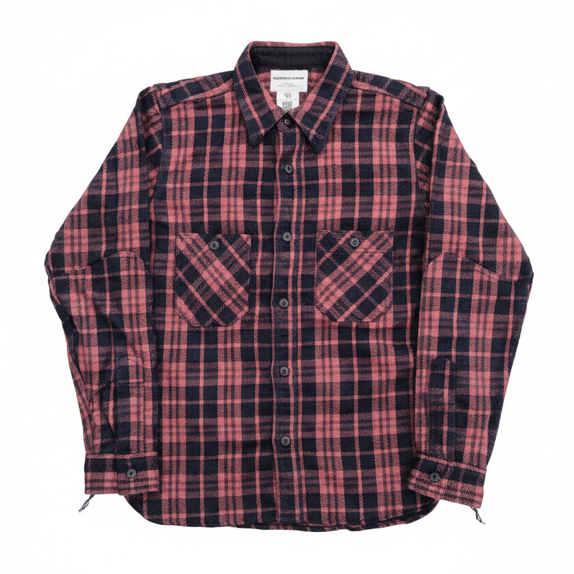 OD+SJ "Yoroi" Heavyweight Rope Dyed Indigo Flannel Shirt