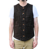 [Pre-Order] Studio D'Artisan "Amami Dorozome" Sashiko Vest (Dark Brown)