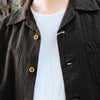 [Pre-Order] Studio D'Artisan "Amami Dorozome" Sashiko Aloha Shirt (Dark Brown)