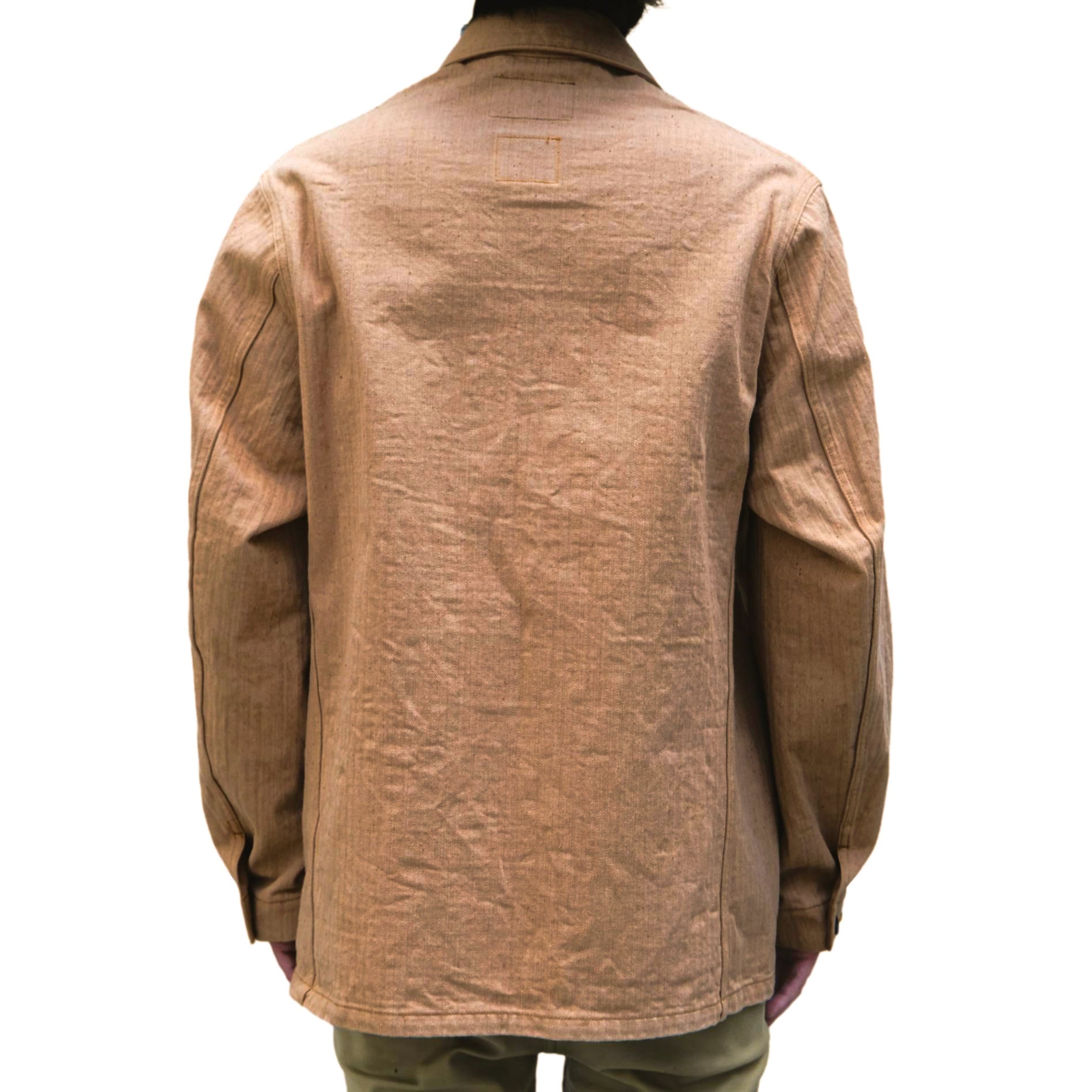 Studio D'Artisan "Fox Cotton" Herringbone Coverall - Okayama Denim