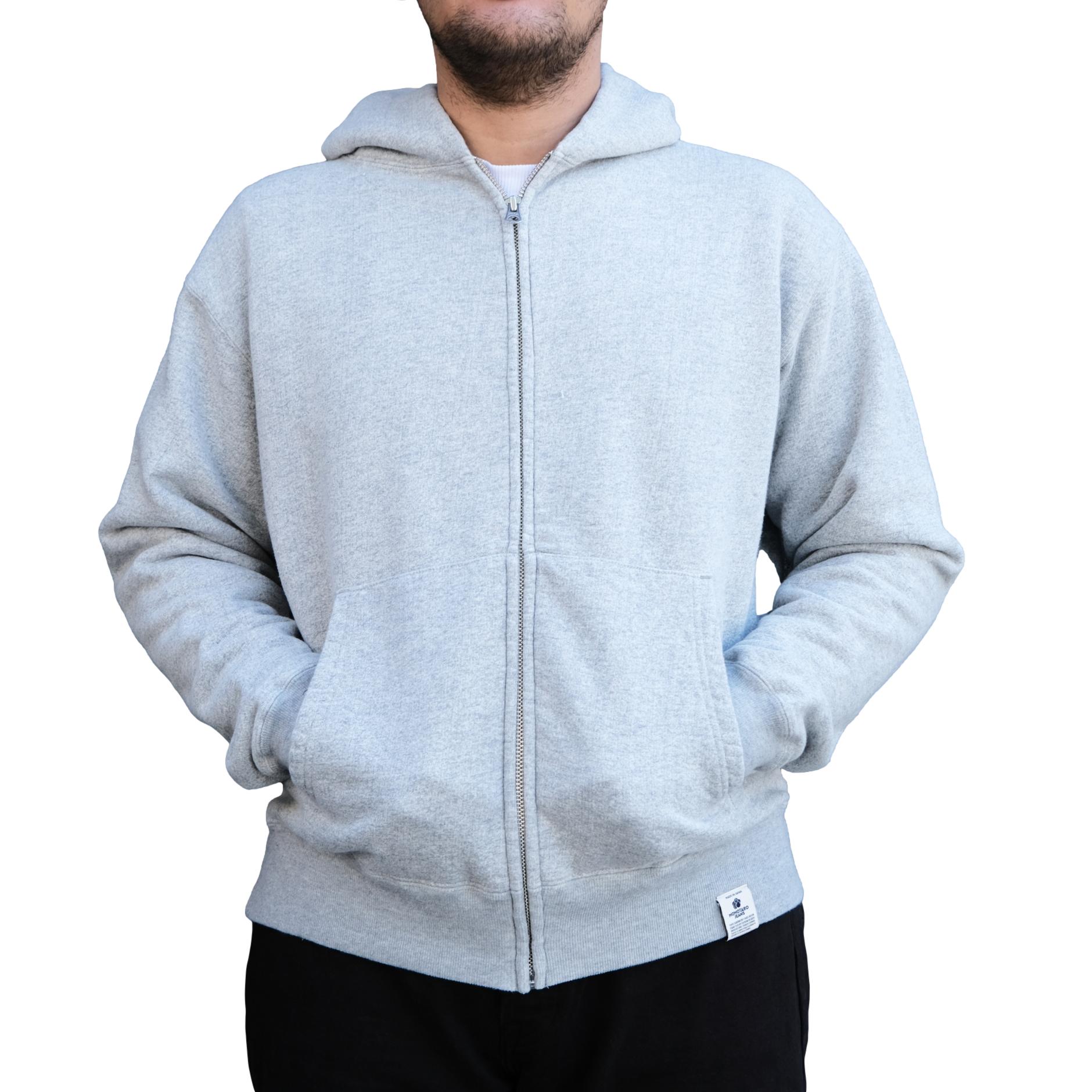 Momotaro Loopwheel Zip-up Hoodie (Gray)