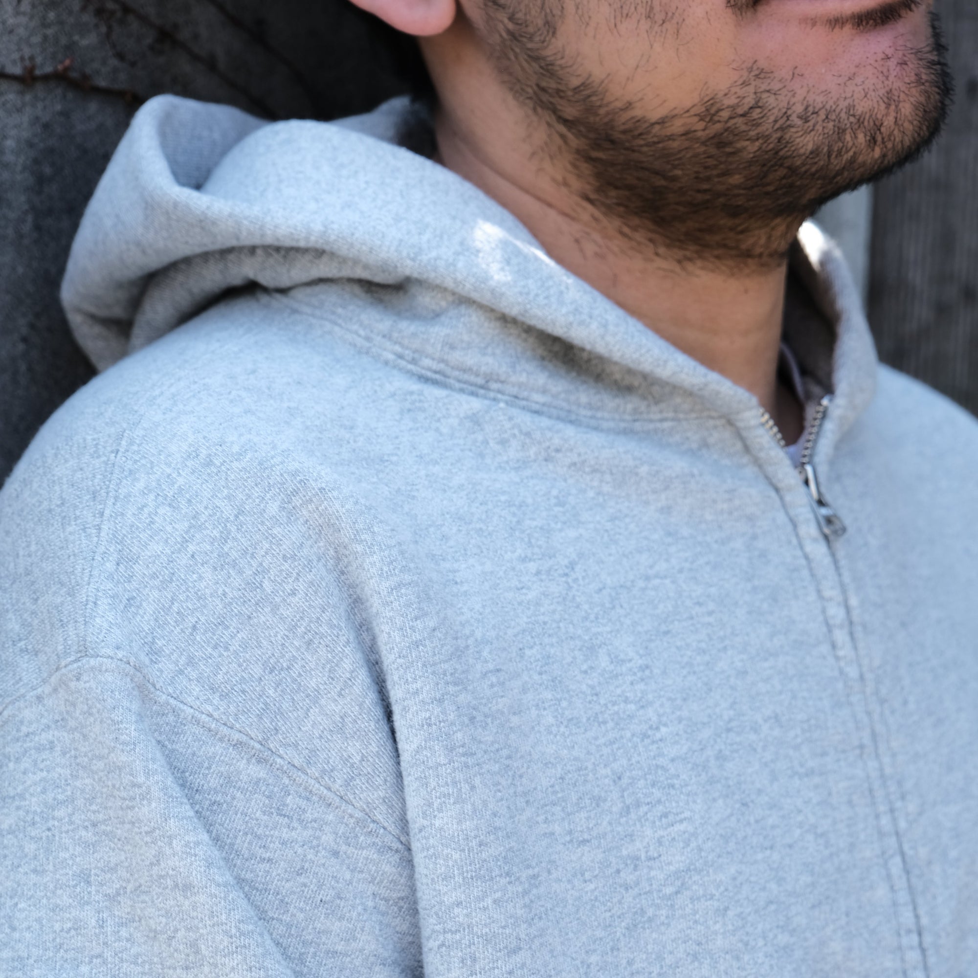 Momotaro Loopwheel Zip-up Hoodie (Gray)