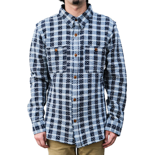 Studio D'Artisan "Indigo Noragi Sashiko" L/S Work Shirt