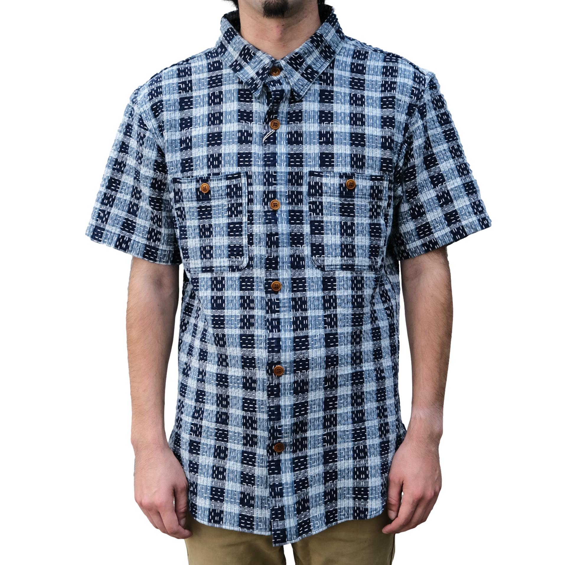 Studio D'Artisan "Indigo Noragi Sashiko" S/S Work Shirt