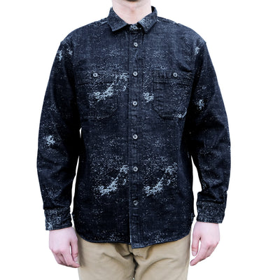 Momotaro Indigo "Ocean Spray" Jacquard Shirt - Okayama Denim