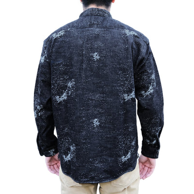 Momotaro Indigo "Ocean Spray" Jacquard Shirt - Okayama Denim