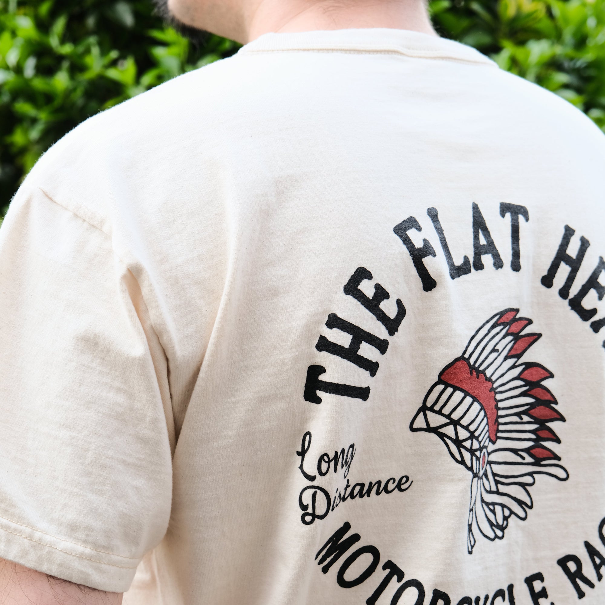 The Flat Head "Motorcycle Race" Print Tee - Okayama Denim