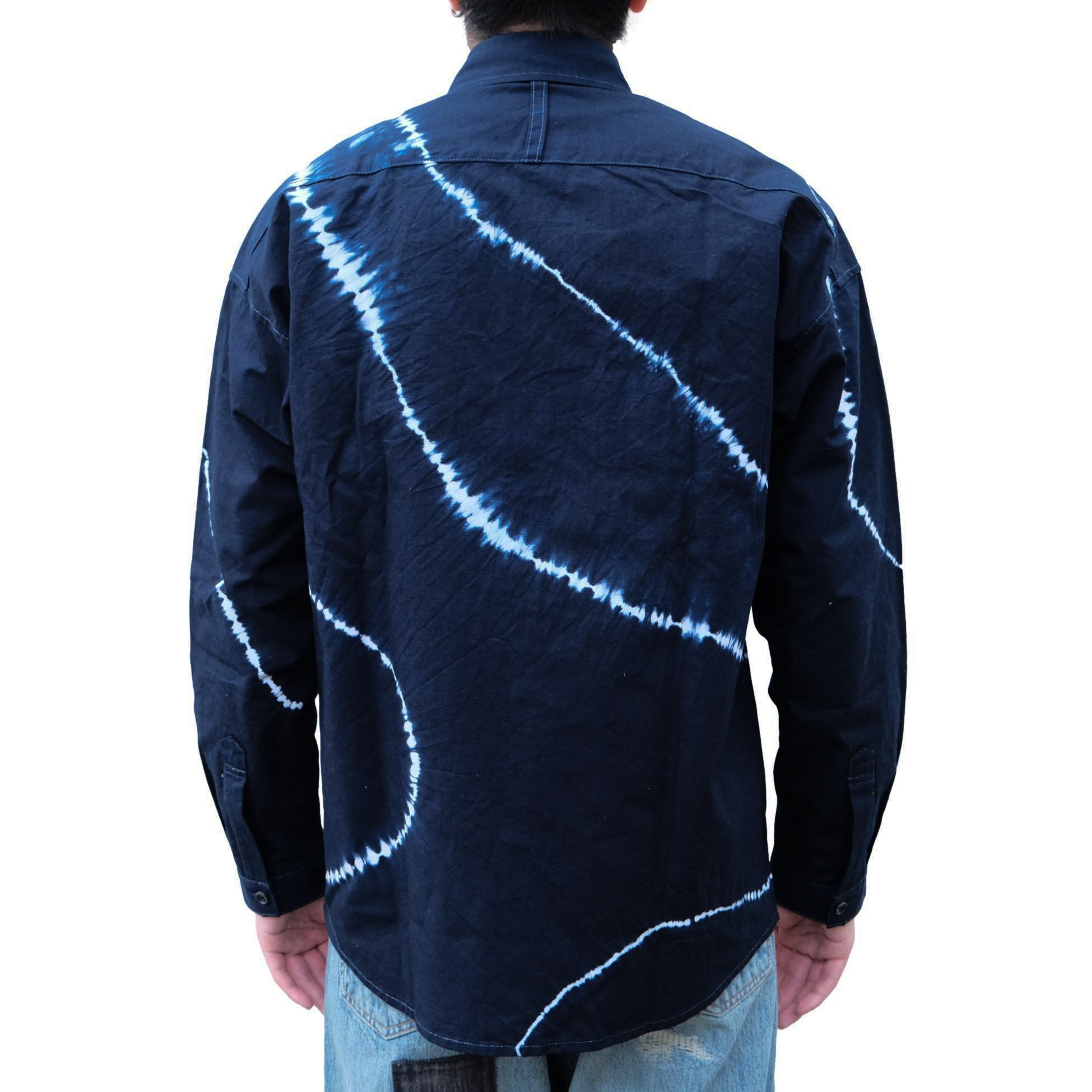 FDMTL "Arimatsu" Indigo Tie-Dye Ripstop Shirt