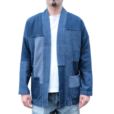 FDMTL Distressed Boro Patchwork Haori - Okayama Denim