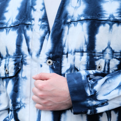 FDMTL "Arimatsu" Indigo Tie-Dye Haori Jacket