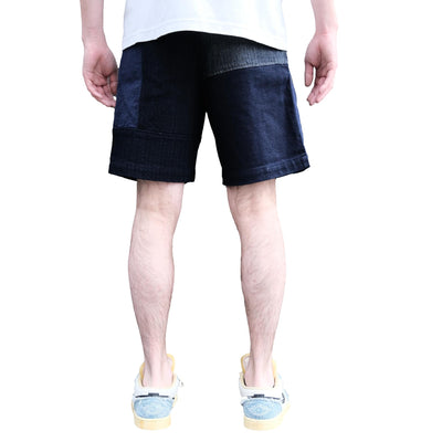 FDMTL Indigo Sashiko Patchwork Shorts - Okayama Denim