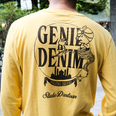 Studio D'Artisan "Genie Denim" Logo Print L/S Tee