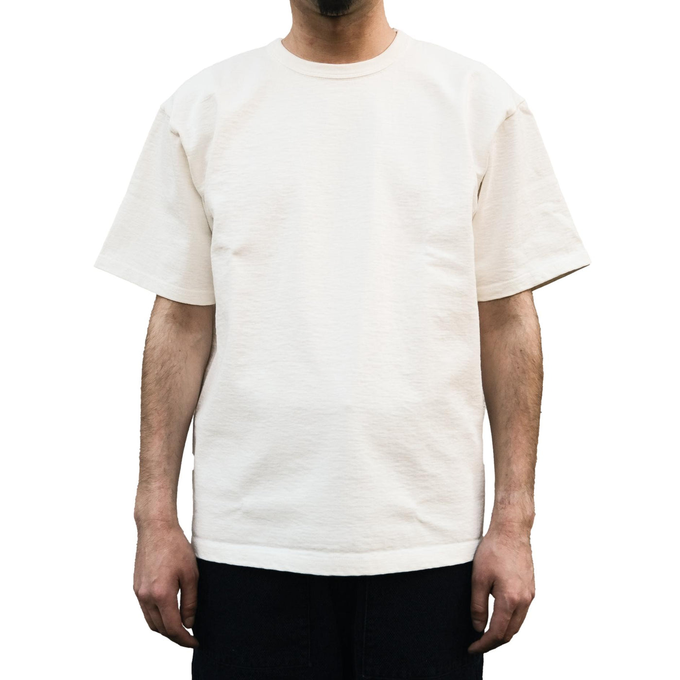 The Flat Head Heavyweight 20oz. Loopwheel Tee (White)