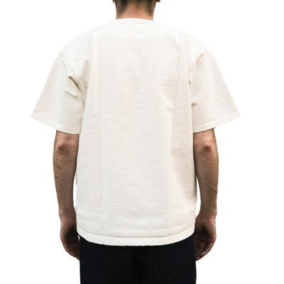 The Flat Head Heavyweight 20oz. Loopwheel Tee (White) - Okayama Denim