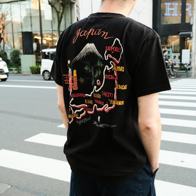 The Flat Head "Japan" Souvenir Jacket Print Tee - Okayama Denim