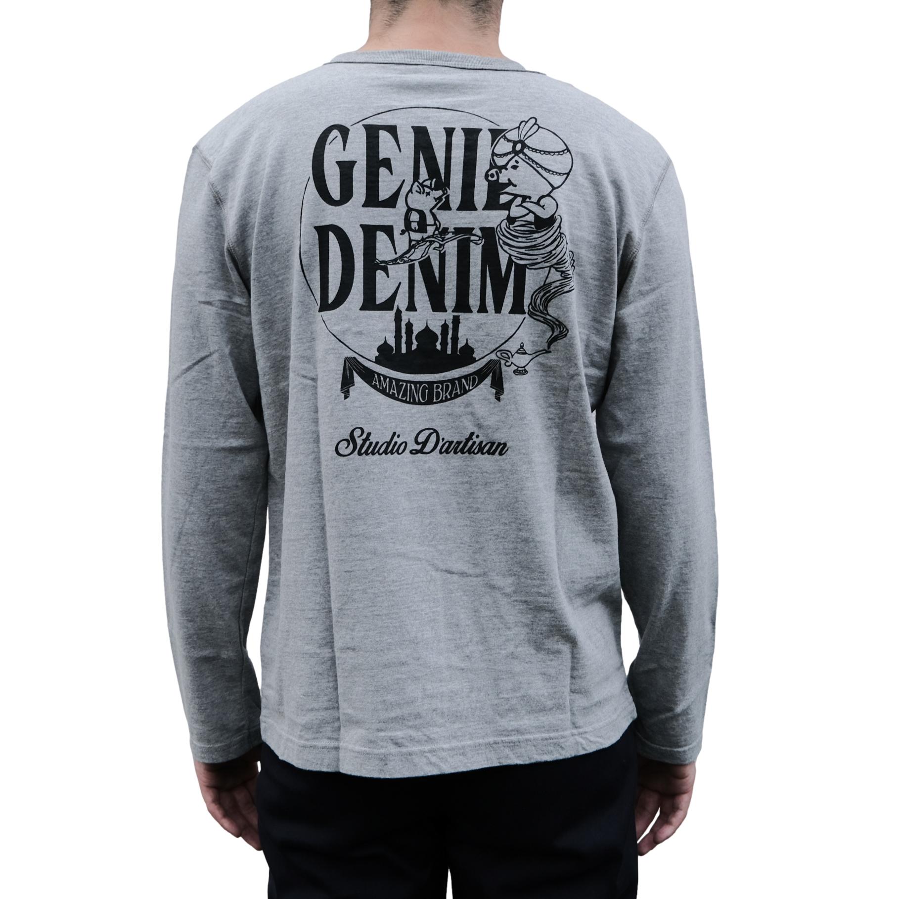Studio D'Artisan "Genie Denim" Logo Print L/S Tee