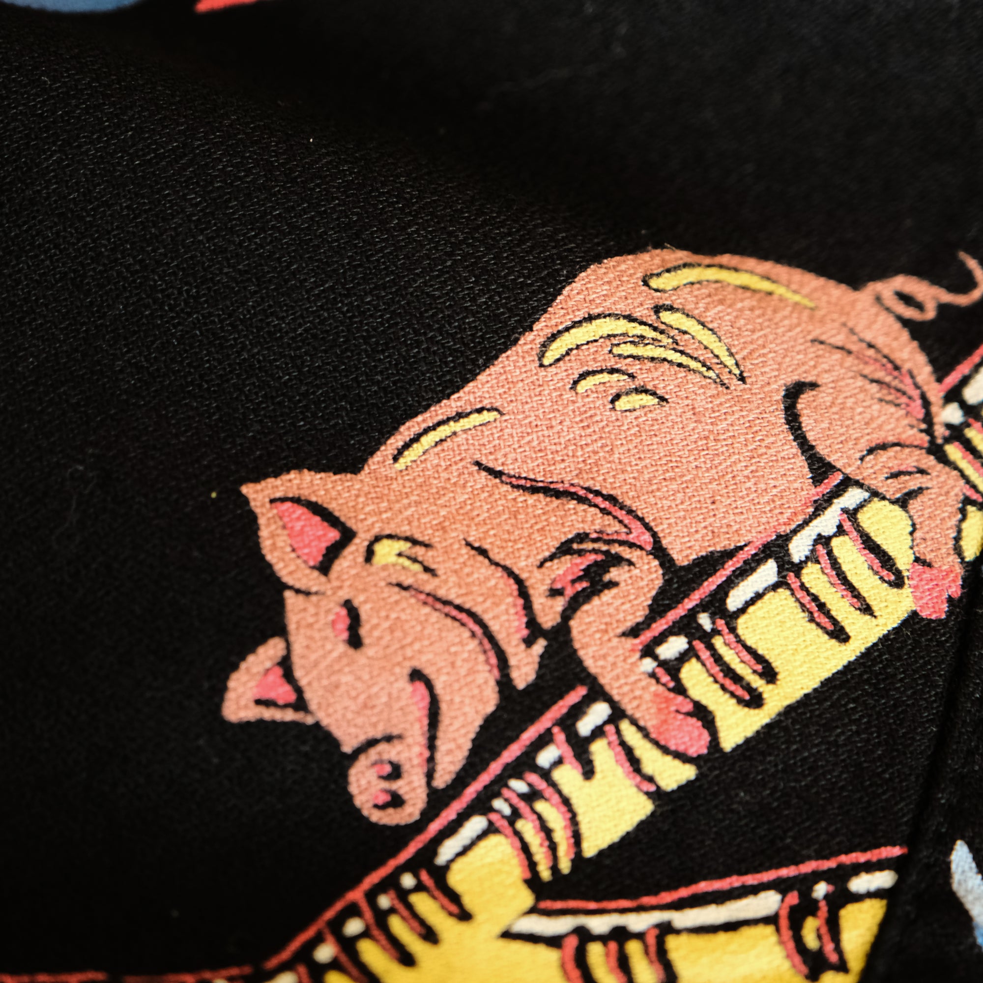 Studio D'Artisan "Palm Climber" Original Aloha Shirt (Black) - Okayama Denim