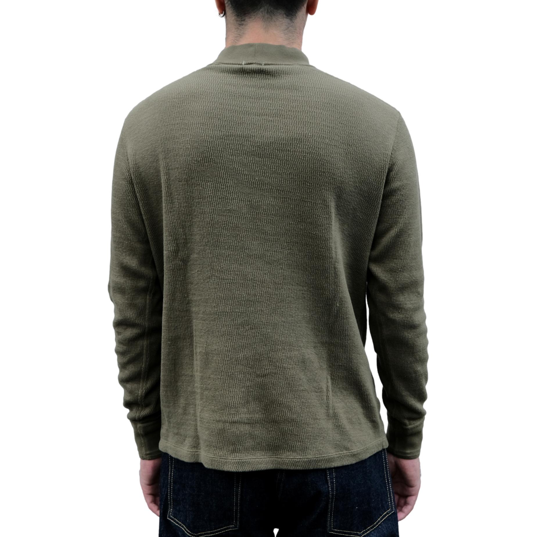 Loop & Weft Supima Long Honeycomb Mock Neck Thermal (Olive)