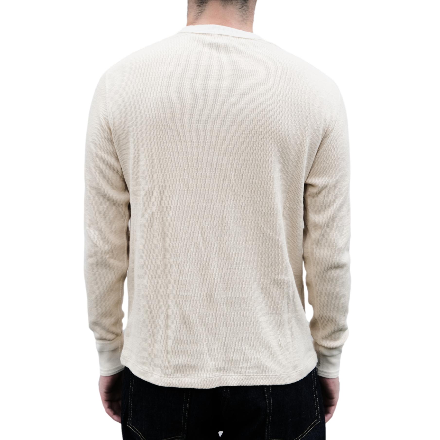 Loop & Weft Supima Long Honeycomb Thermal Henley (Ivory)