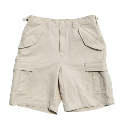 Soundman "Eldred" Ecru Sashiko Cargo Shorts - Okayama Denim