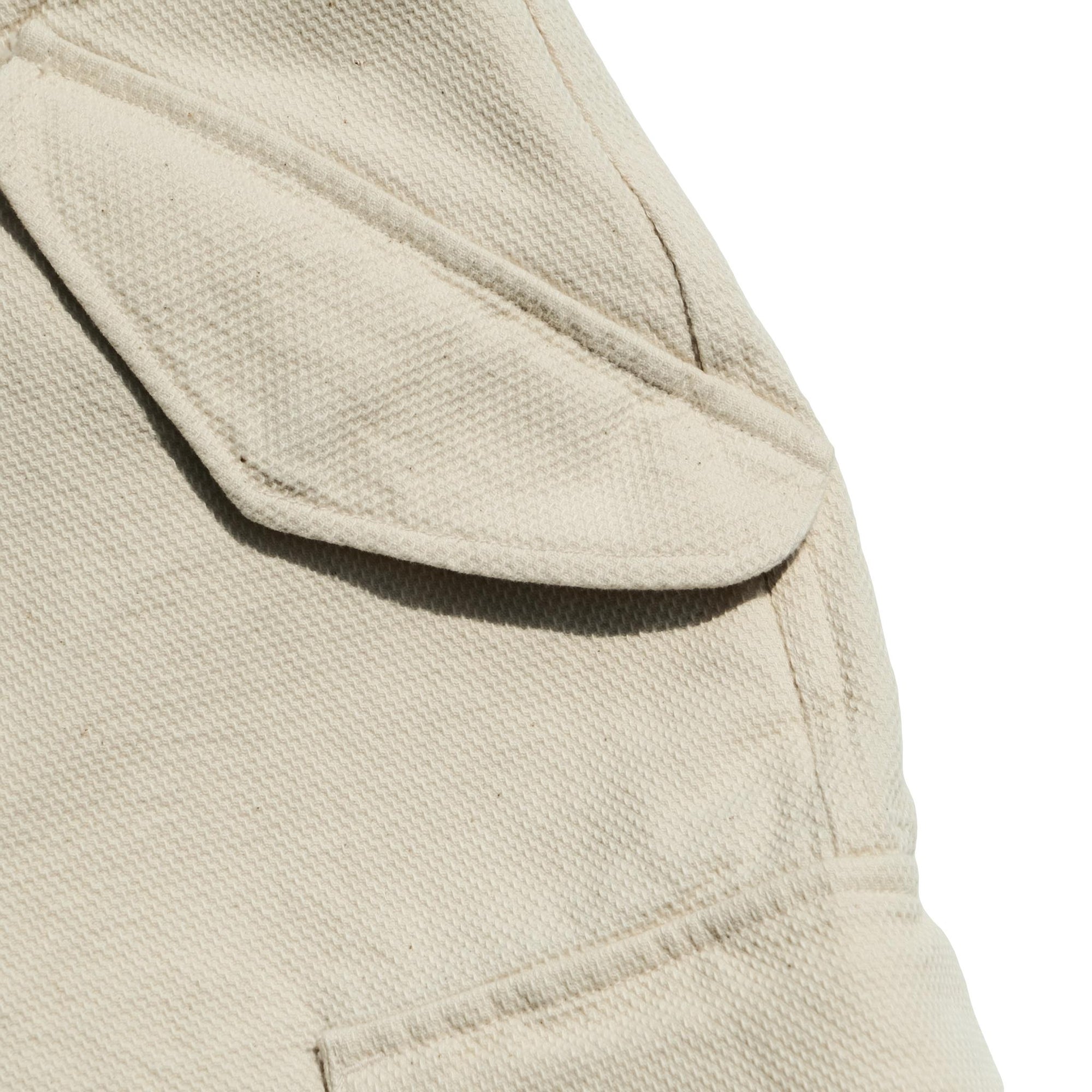 Soundman "Eldred" Ecru Sashiko Cargo Shorts - Okayama Denim
