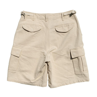 Soundman "Eldred" Ecru Sashiko Cargo Shorts - Okayama Denim