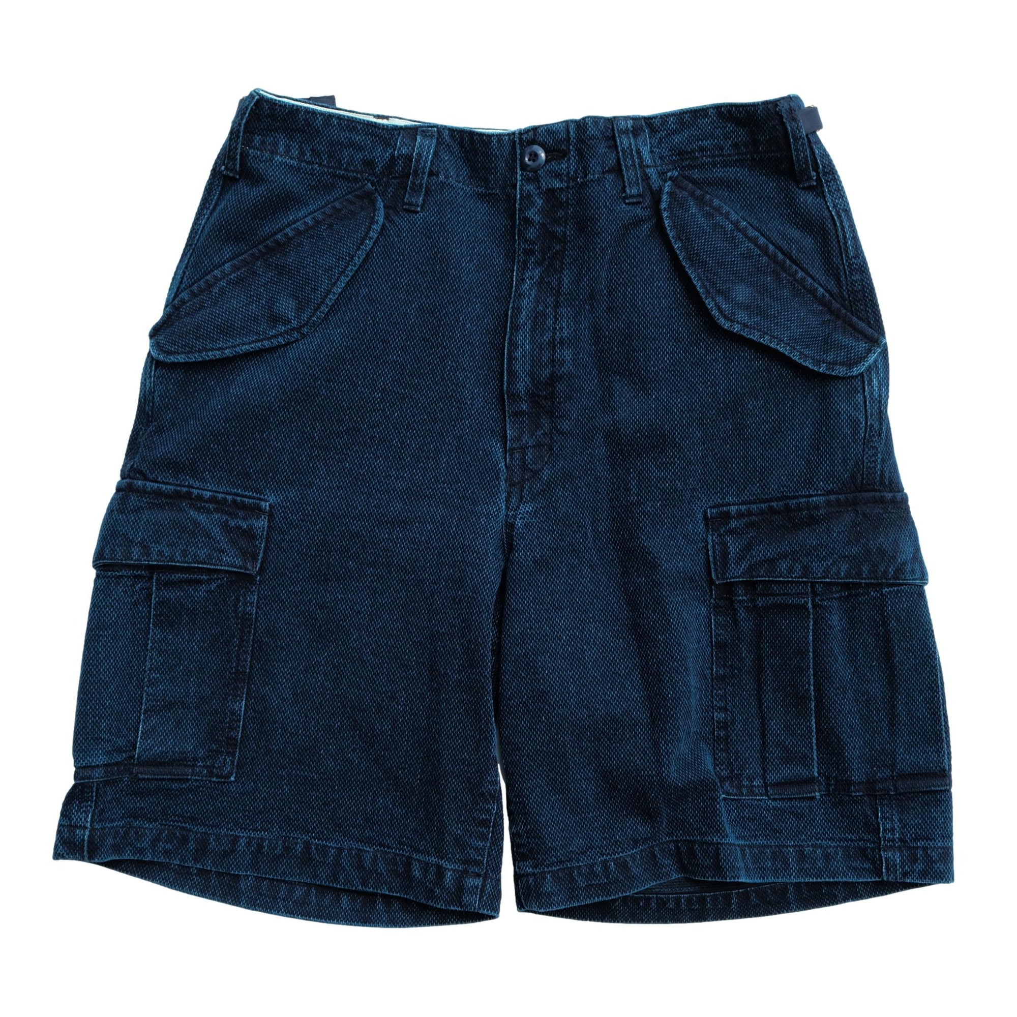 Soundman "Eldred" Indigo Sashiko Cargo Shorts - Okayama Denim