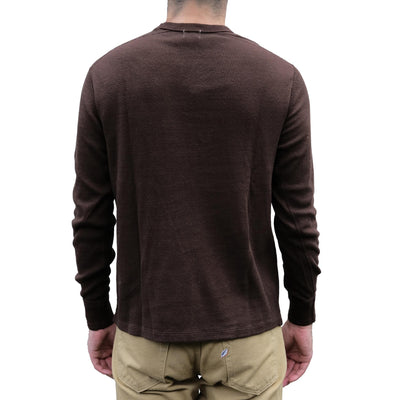 Loop & Weft Supima Long Honeycomb Crewneck Thermal (Brown)