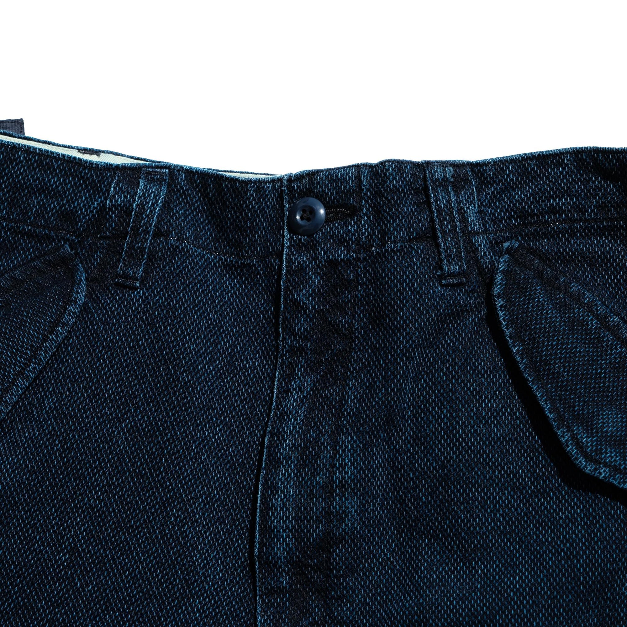 Soundman "Eldred" Indigo Sashiko Cargo Shorts - Okayama Denim