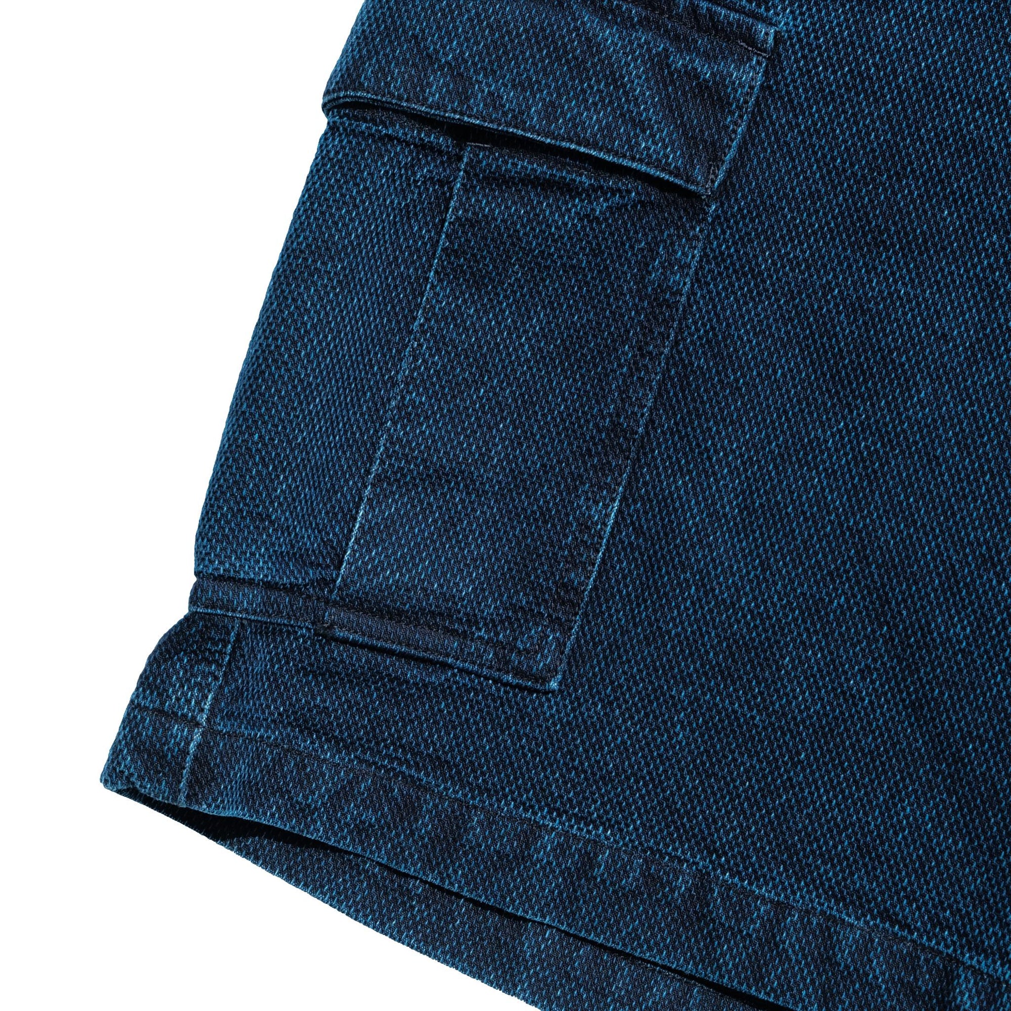 Soundman "Eldred" Indigo Sashiko Cargo Shorts - Okayama Denim