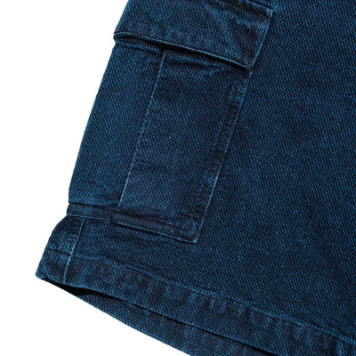 Soundman "Eldred" Indigo Sashiko Cargo Shorts - Okayama Denim